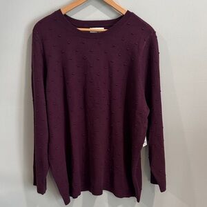 Croft & Barrow Deep plum Knit Sweater